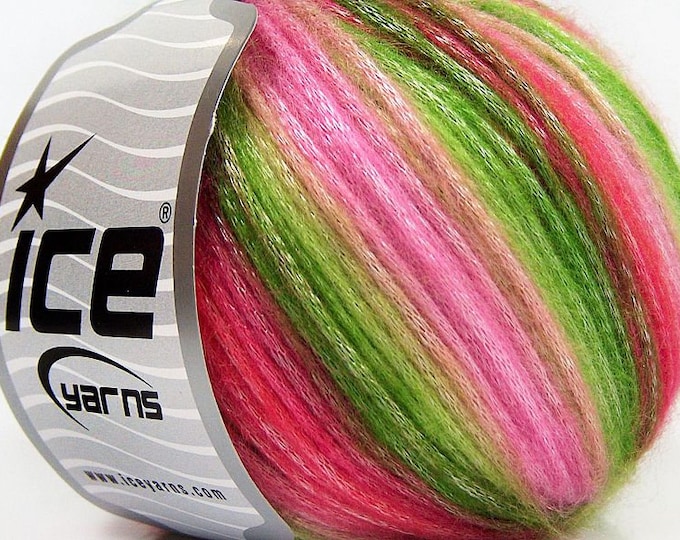 Strawberries & Limes Pinks and Greens Picasso Ice Yarns 66606 Self