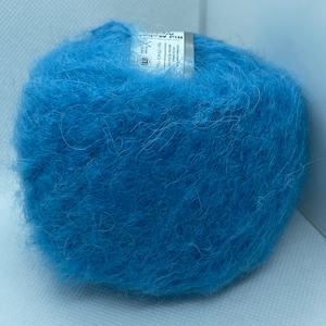 Turquoise Blue Kid Mohair Alpaca Light Yarn 69446 Ice Yarns alpaca mohair nylon elastin blend DK weight 50 grams 295 yards