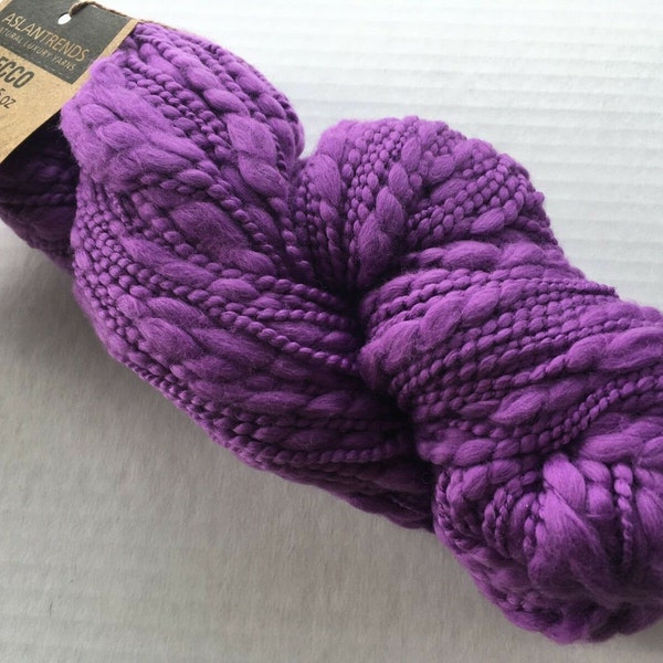 Aslan Trends Lecco #0067 Purple 100% Cotton Yarn Bulky Thin Thick 100 Gram 110 Yards