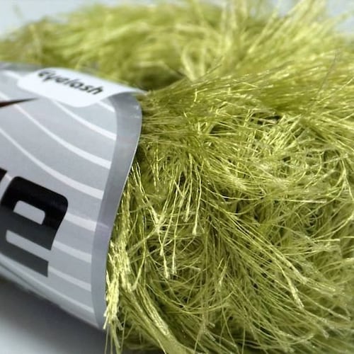 Willow Green Eyelash Yarn Ice Light Green Fun Fur 22784 Etsy