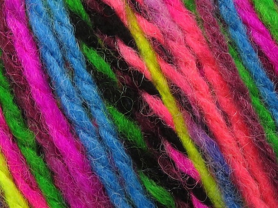 Pink, Green, Blue, Black Anatolia Wool Acrylic Blend DK Weight