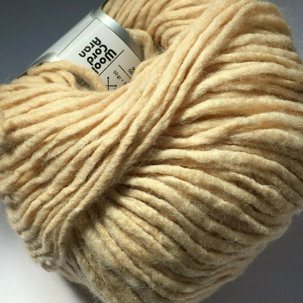 Beige Wool Cord #59800 Dark Cream, Ecru Ice Wool, Acrylic Blend Yarn, 50 Gram 109 Yards