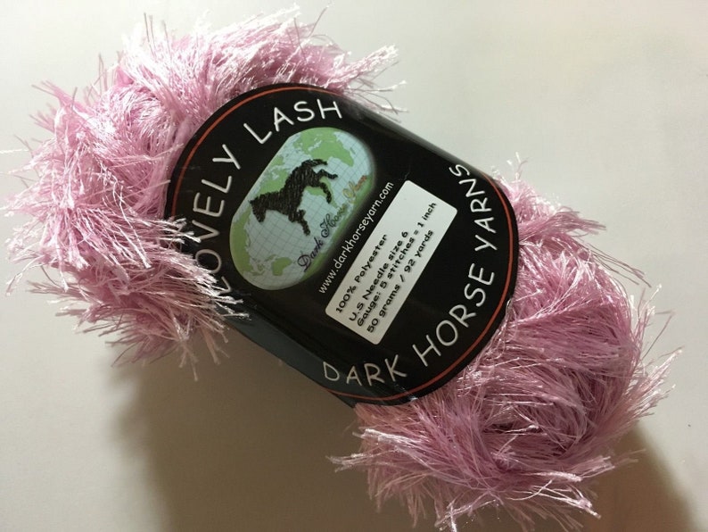 Dark Horse Yarns Lovely Lash #219 Canary Yellow Eyelash Yarn 50 Gram 92 Yards