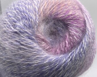 Pink, Wine, Lilac, Purple Mohair Pastel Yarn #83490 Ice Acrylic Wool Mohair Fine Weight 100g 546y