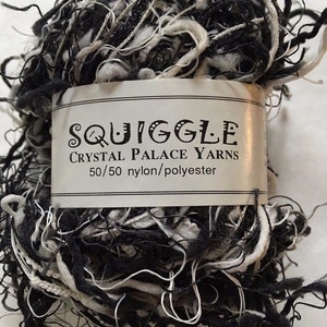 Sale - Crystal Palace Yarns Squiggle 9418 Zwart-Wit (+Grijs) - Great CarryAlong! - PigTail Wimper