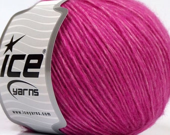 Heathered Pink Leonardo 69753 Ice Merino Wool & Organic Cotton Fine Yarn 50gr 207yds - Soft Sport Weight