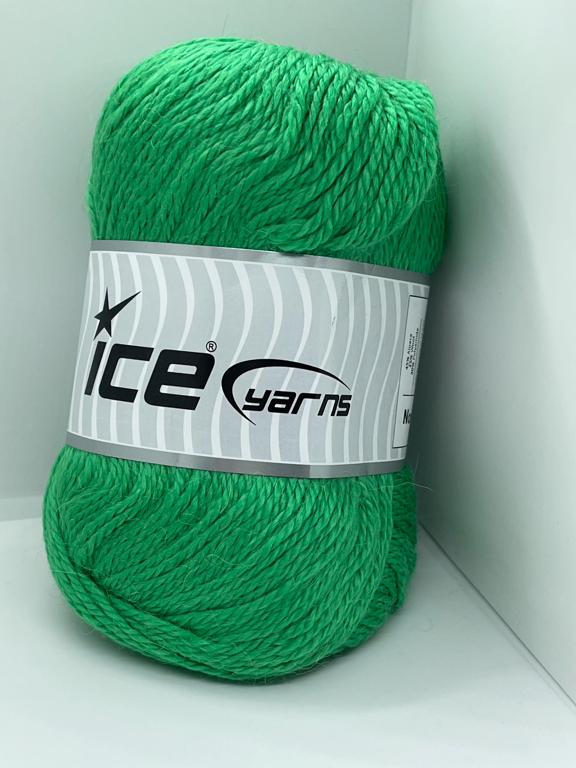 Green Norsk 51530 Ice Yarns Alpaca, Wool, Nylon DK Weight Yarn 100 Gram (3.54 ounces) 220 Meters (240 Yards)