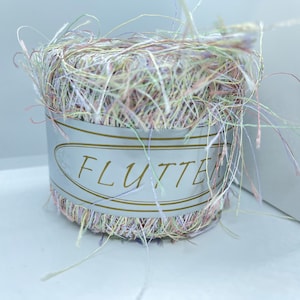 Knitting Fever Flutter 57 Barely There Bouquet - Pastels Long Eyelash Carry-along Yarn Polyester 20 grams 75 yards