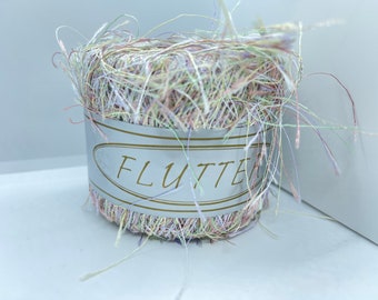 Knitting Fever Flutter 57 Barely There Bouquet - Pastels Long Eyelash Carry-along Yarn Polyester 20 grams 75 yards