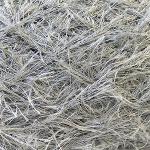 Silver Grey Eyelash Yarn Ice 22790 Eyelash 100gr Grey Fun Fur for Faux Fur Scarves, Shawls, Silver Fox Trim, Plush Toys, Fiber Jewelry &More image 2