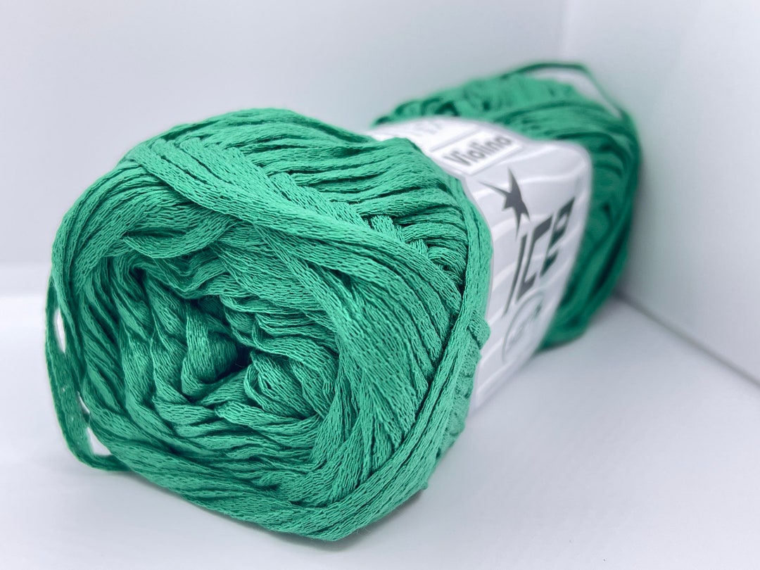 Yarn Mesh Ribbon Green Violino Mesh Net Ribbon Yarn 56700 Ice Yarns DK Acrylic 50 Grams ...