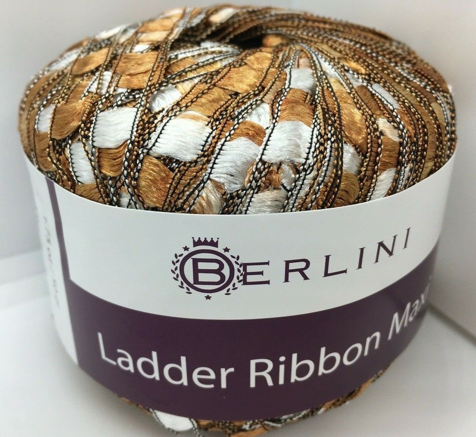 Berlini Ladder Ribbon Maxi Yarn 125 Copperbrown 50gr 98yds Etsy UK