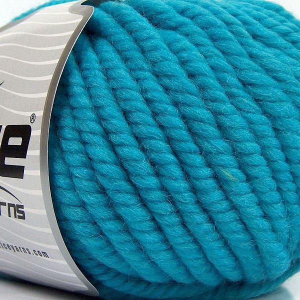 Turquoise Blue Merino XL Yarn 77070 Ice Yarns Super Bulky 100% Merino Wool 100 Gram (3.53 ounces) 30 meters (32 Yards)