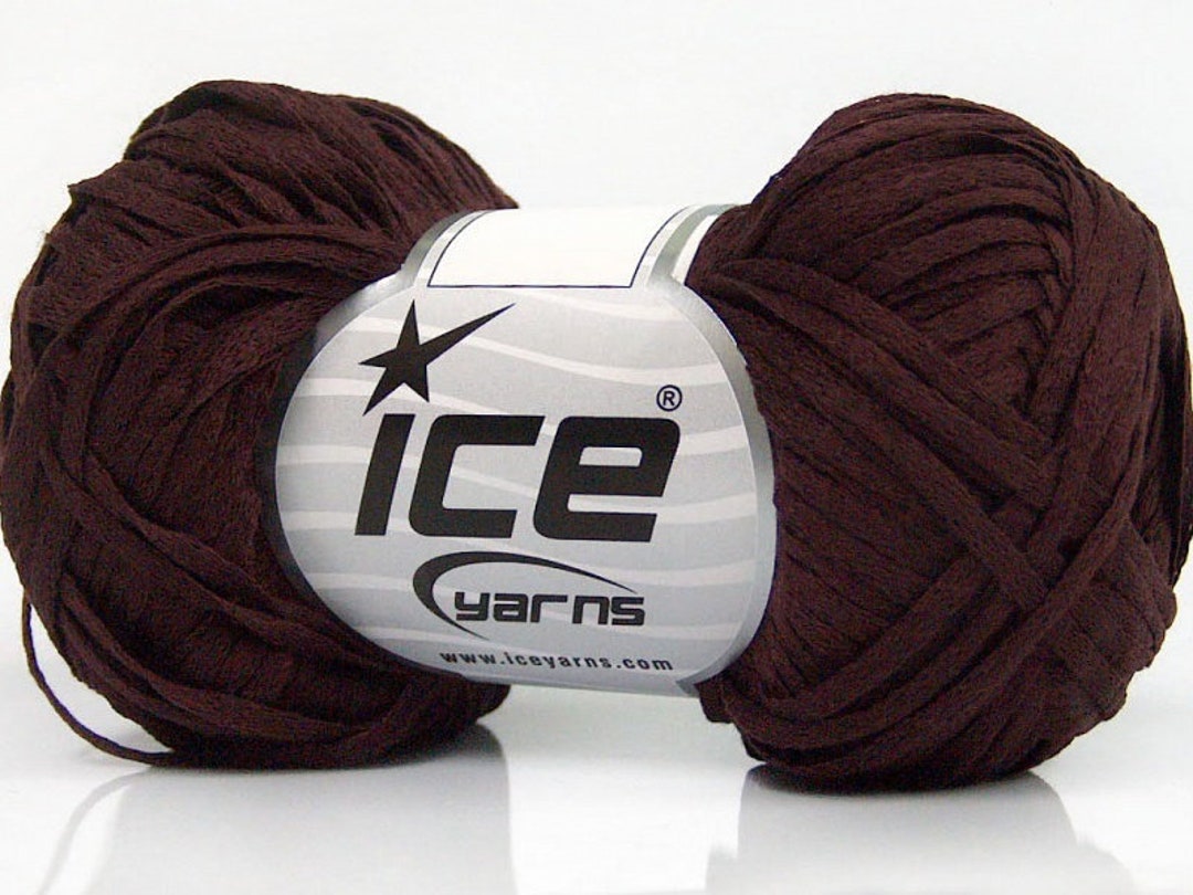 Maroon Violino Skinny Net Ribbon Yarn 56698 Ice Yarns DK Acrylic 50 ...