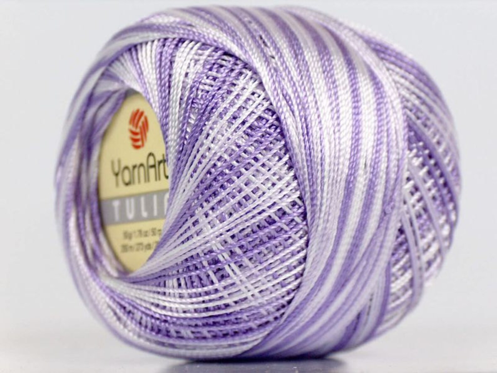 Variegated Purple Yarn Art Tulip Size 10 Microfiber Thread Etsy