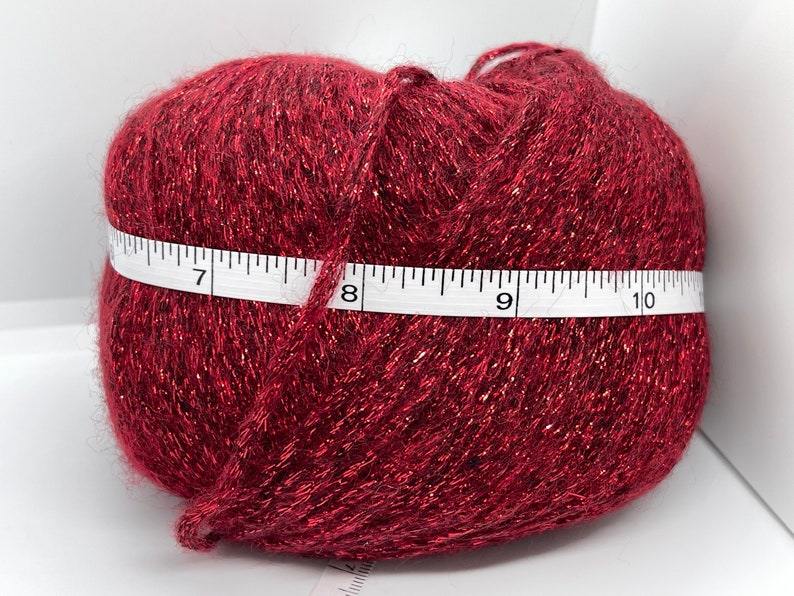 Red Night Star 67960 Ice Yarns DK Weight Metallic Chainette Wool Blend ...