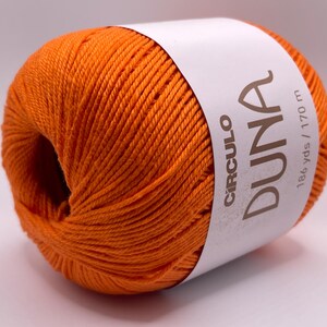 Circulo Duna #4456 Orange - DK weight 100% Mercerized Cotton 100gr 186yds