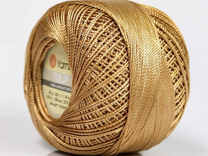 Denim Blue Yarn Art Tulip Size 10 Microfiber Thread 50 Gram 273 Yards