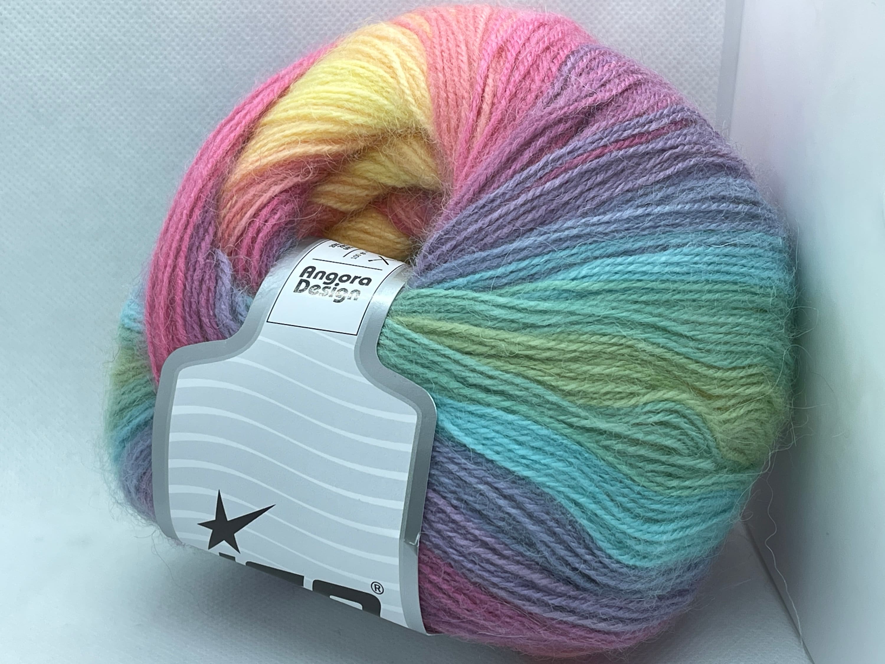 Angora Design Ice Yarns 61213 Pink Lilac Blue Green Orange