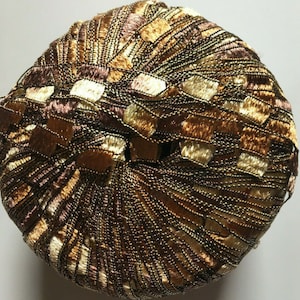 Berlini Ladder Ribbon Maxi Yarn #95 Cubs 50gr 98yds Browns, Beige