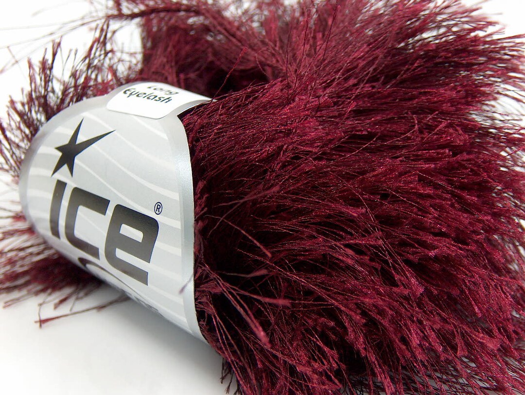 Ice Yarns Solid Snow White Long Eyelash Yarn – 38 Yards, Bulky Weight, Perfect For Crafts & Accessories 3 thumbnail image