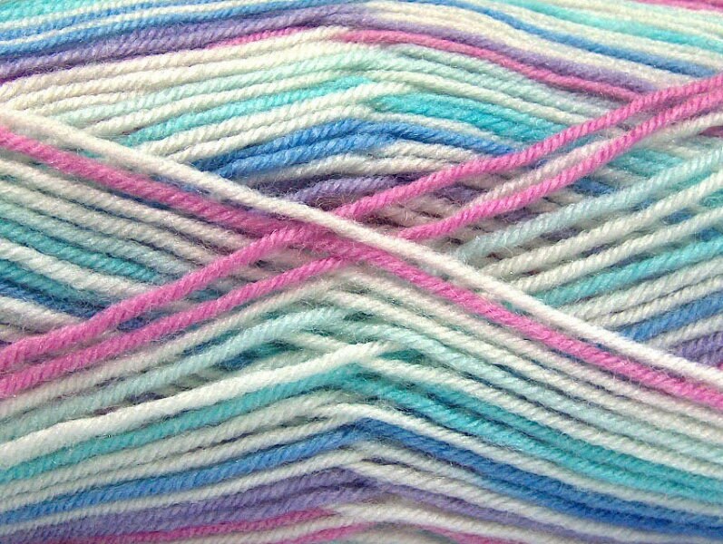 Blue Lilac Pink White DK Design Yarn Ice 58425 Acrylic Wool Etsy UK