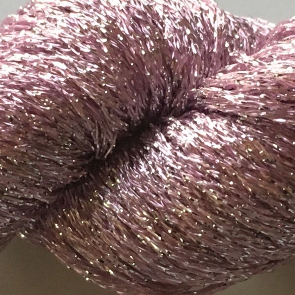 Pale Lilac Silver Metallic Carry-Along Yarn - Knit One Crochet Too 18 Karat #716  25gr 225yd Fine Metallic Embellishment ScrapBooking