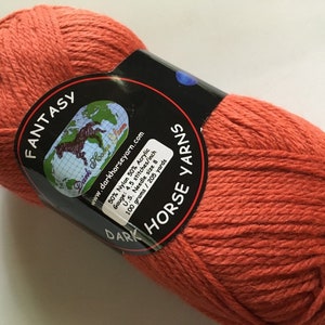 Dark Horse Yarns Fantasy #99 Rust Nylon Acrylic Yarn 100 Gram 205 Yards Worsted (Copper - Orange)
