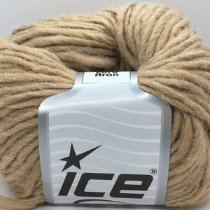 Cafe Latte Wollschnur #59801 Dunkelbeige Eiswolle, Acrylmischgarn, 50 Gramm 109 Meter