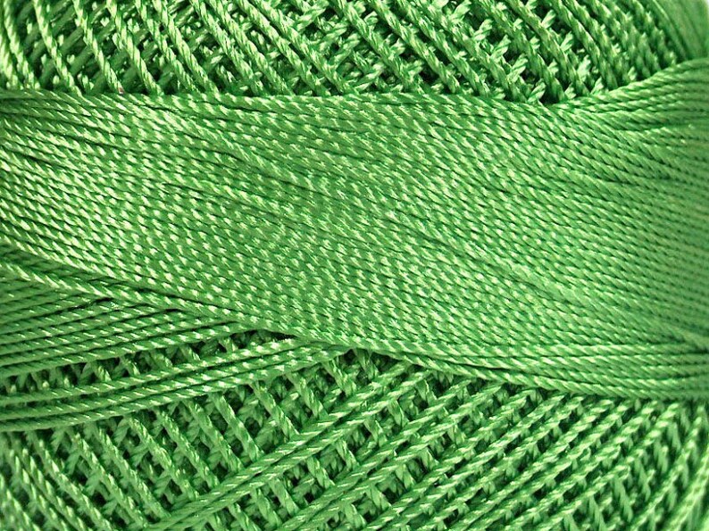 Green Yarn Art Tulip Size 10 Microfiber Thread 52266 50 Gr Etsy