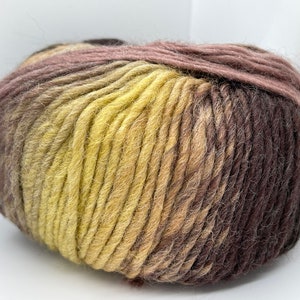 Brown, Amber, Yellow, Mauve, Taupe Vivid Wool Yarn 34605 Ice Yarns #4 Weight (Worsted) Wool, Acrylic 50 grams (1.76 ounce) 80m (87 yards)
