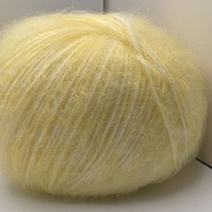 Hell-Gelb-Weiß Sport Wt Wolle #77376 Ice Yarns Sale Winter Fuzzy Blend 50gr 229m