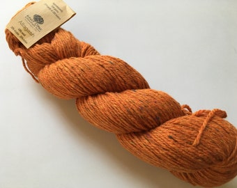 Knit One Crochet Too Allagash #397 Pumpkin (Orange Tweed) 100gr Worsted Wool Blend Yarn - Soft 219 Yards