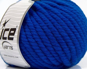 Hilo Merino XL Azul 77071 Ice Yarns Super Bulky 100% Lana Merino 100 Gramos (3,53 onzas) 30 metros (32 yardas)