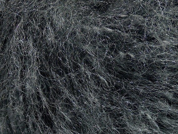 Foggy Night Sparkly Grey Black Fuzzy Blend Yarn Ice 38236 50gr 110 yds
