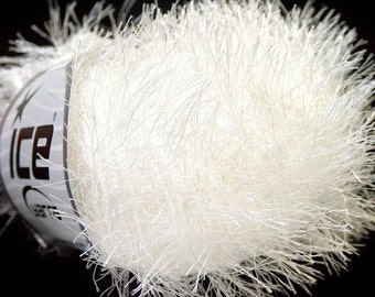 Wit wimpergaren Ice, geheel wit fun fur 22745 - 50 gram