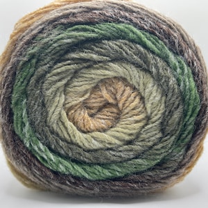 Green Brown Sage Tan Galaxy Cake Yarn 78528 Ice Yarns Premium Acrylic Self-Striping Yarn 150gr 524yds