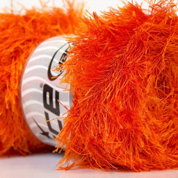 LG 100g Orange Long Eyelash Yarn 164Y 22711