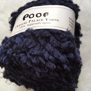 Crystal palace poof indigo dark blue
Discontinued crystal palace yarn
dark blue fuzzy puffy yarn
blue black bulky yarn
quick knit blue yarn