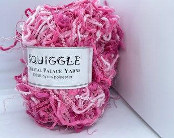 Crystal Palace Yarns Squiggle #9298 Code Pink - Great CarryAlong! - PigTail Eyelash