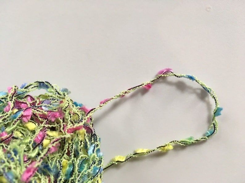 Green Blue Pink Flag Yarn Dark Horse Yarns Flag #407 New Bloom Mini Flag 20 Gram 43 Yards