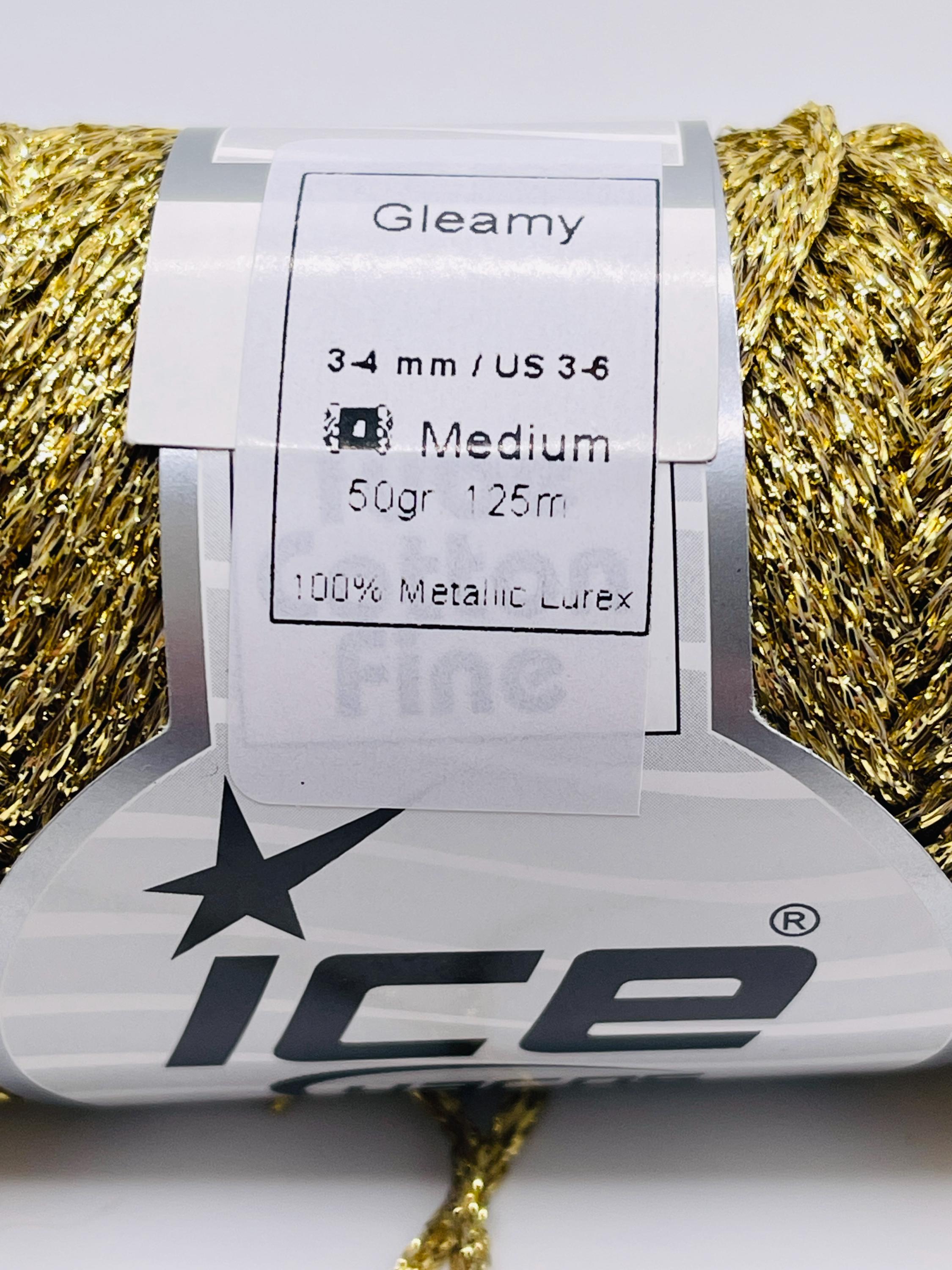 Gleamy Gold 84266 Ice Yarns DK Metallic Braid All Metallic Lurex 50gr ...