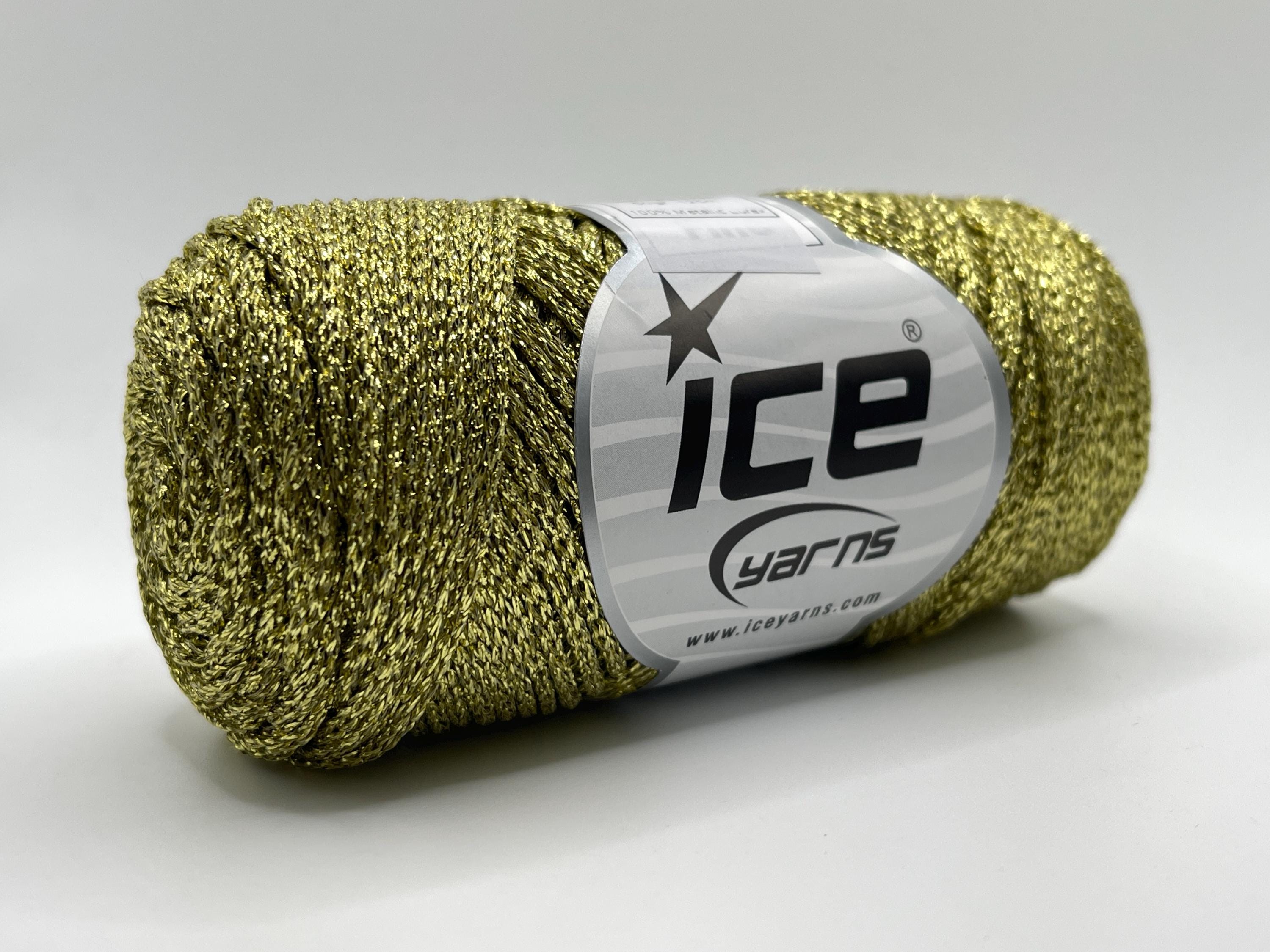 Gleamy Gold 84264 Ice Yarns DK Metallic Braid All Metallic Lurex 50gr ...