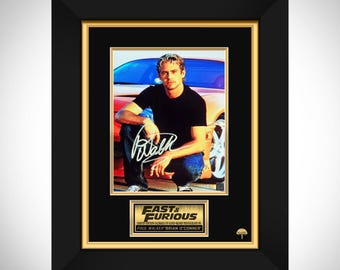 Paul Walker The Fast and the Furious Photo Limited Signature Edition Custom Frame
