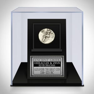 Alexander The Great Ancient Greek Silver Coin 336-323 BC Custom Museum Display