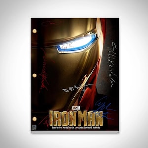 Iron Man (couverture du masque) Script Edition Limitée Signature