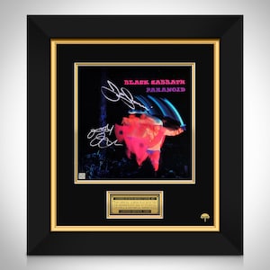 Black Sabbath - Paranoid LP Cover Limitierte Signature Edition benutzerdefinierter Rahmen