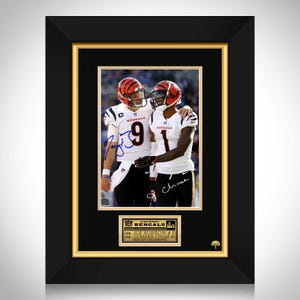 Joe Burrow & Ja&#39;Marr Chase Cincinnati Bengals Icons Photo Limited Signature Edition Custom Frame