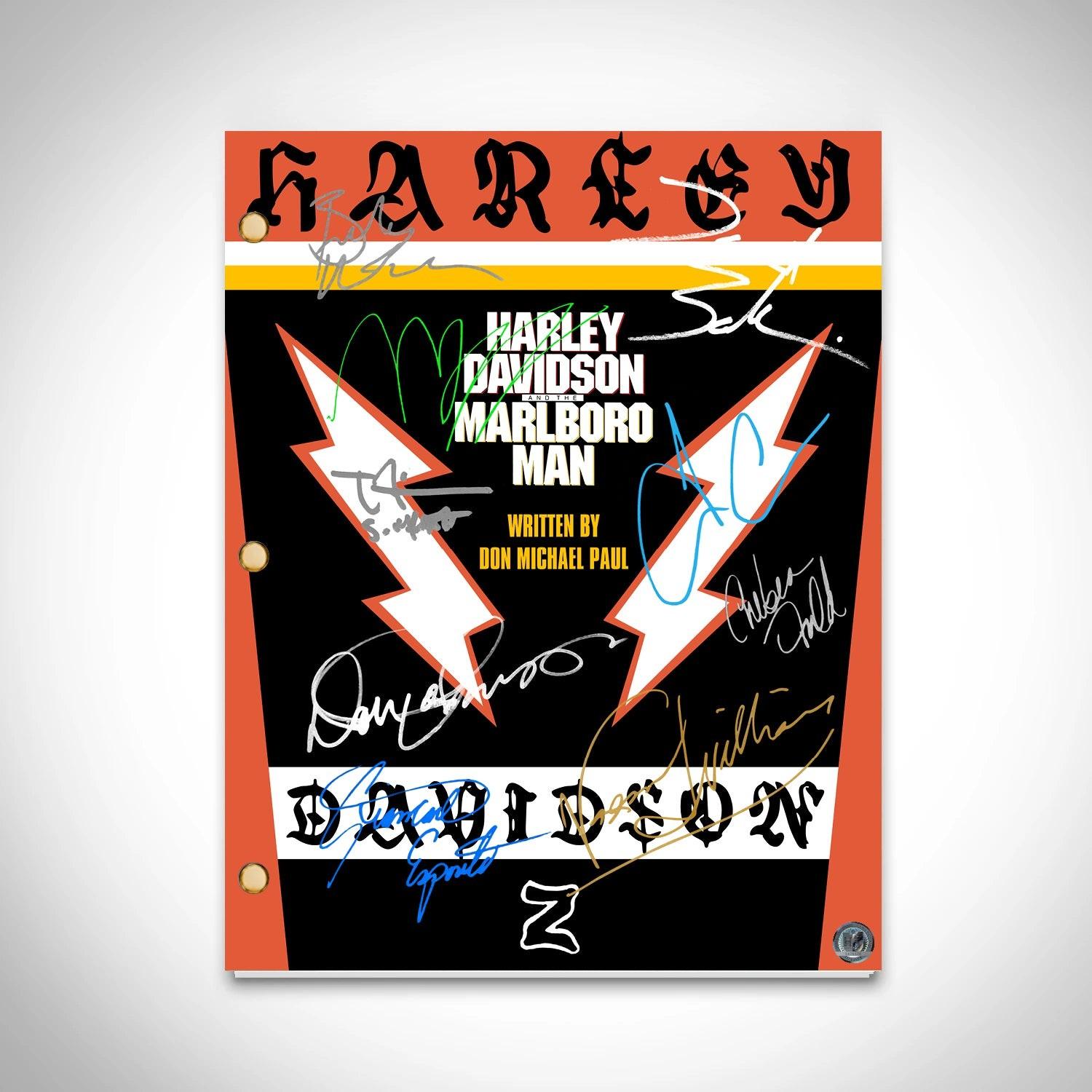 レアな イタリア版！91年製 ハーレーダビッドソン\u0026マルボロマン 額付 ポスター, image size:1500x1500