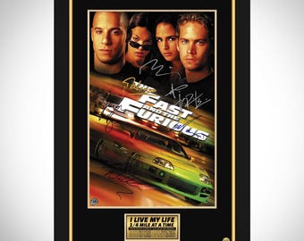 The Fast and the Furious Mini Poster Limited Signature Edition Custom Frame